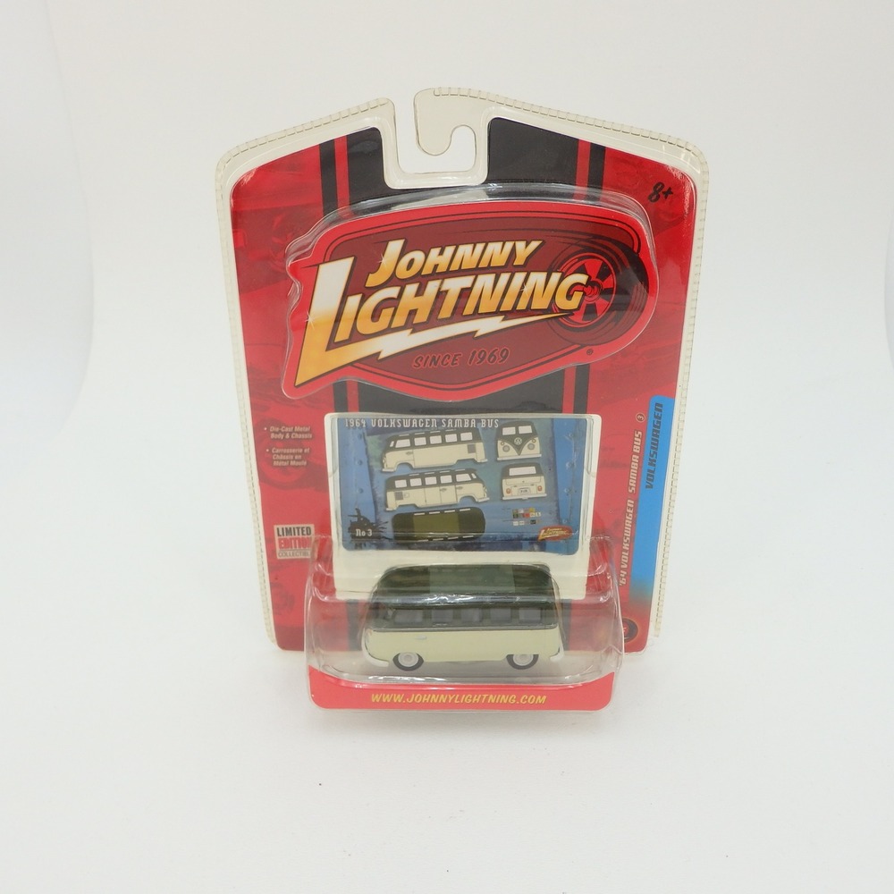 Johnny Lightning 1964 Volkswagen Samba Bus Green Diecast 1/64 50190 VW Microbus